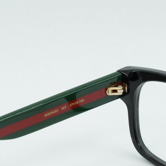 🕶️ New Gucci GG0343O 007 Eyeglasses - Black/Multicolor Frame - Picture 6 of 9